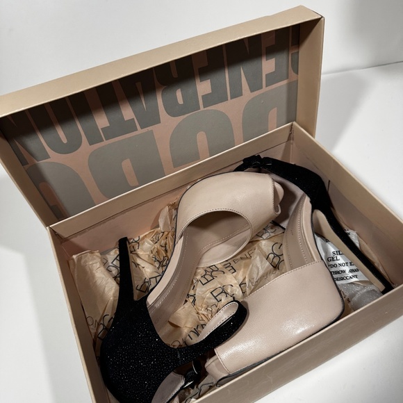 BCBGeneration [ Womens 9 ] Super High‎ Ankle Strap Heels in Nude/ Black - Picture 15 of 15